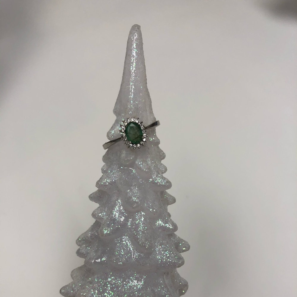 Emerald Ring Sterling Silver